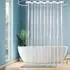 LuxusKollektion Duschvorhang transparent 180x220cm, wasserdicht, 5 Magnete