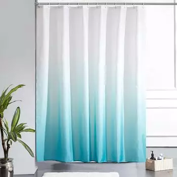 LuxusKollektion Duschvorhang 180x180cm, Polyester, aquamarin, Anti-Schimmel