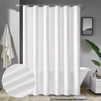 Gerster Duschvorhang wei&szlig;, wasserdicht, Anti-Schimmel, Textil 200x240cm
