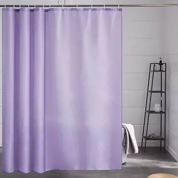 LuxusKollektion Duschvorhang &Uuml;berl&auml;nge Textil, lila, 200x200cm