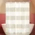 LuxusKollektion Duschvorhang beige gestreift 180x180cm, wasserabweisend