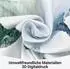 LuxusKollektion Duschvorhang Blattmuster 180x180cm, wasserabweisend, schimmelresistent (45552)