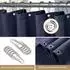 LuxusKollektion Duschvorhang Waffelstoff marineblau 152x214cm (LK-WF-NVY)