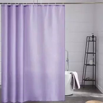 LuxusKollektion Duschvorhang 180x210cm, wasserabweisend, schimmelresistent, lila, Polyester