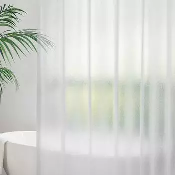 Gerster Duschvorhang transparent, wei&szlig;, 120x200cm, wasserdicht, Anti-Schimmel