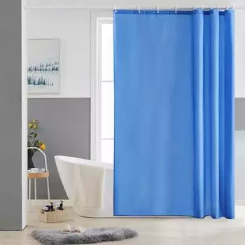 LuxusKollektion Duschvorhang Textil 150x180cm blau, wasserabweisend, schimmelresistent