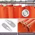 LuxusKollektion Duschvorhang Waffelstoff orange 152x214cm mit Metallringen