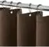 LuxusKollektion Duschvorhang Leinen, wasserdicht, 122x182cm, braun (mit Metallringen)