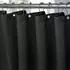 LuxusKollektion Duschvorhang Waffelstoff schwarz 152x214cm mit Metallringen