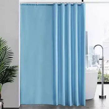 LuxusKollektion Duschvorhang Textil hellblau 200x240cm (12 Haken)