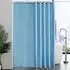LuxusKollektion Duschvorhang Textil hellblau 200x240cm (12 Haken)
