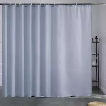 Gerster Furlinic Duschvorhang extra breit, grau-blau, antibakteriell, 275x180cm