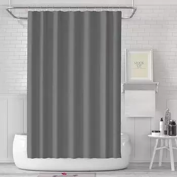 LuxusKollektion Duschvorhang 180x180cm Anti-Schimmel wasserdicht PEVA dunkelgrau
