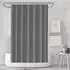 LuxusKollektion Duschvorhang 180x180cm Anti-Schimmel wasserdicht PEVA dunkelgrau