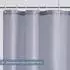 LuxusKollektion Duschvorhang Textil 180x180cm, grau-blau, schimmelresistent