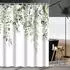 LuxusKollektion Duschvorhang Textil grüne Pflanzen 200x240cm