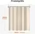 LuxusKollektion Duschvorhang Textil beige 180x200cm, wasserabweisend, waschbar