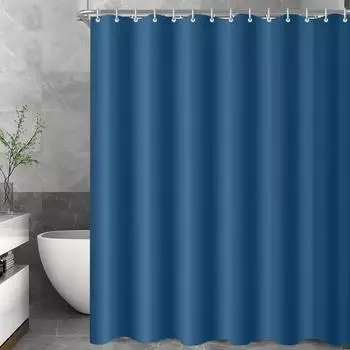 LuxusKollektion Duschvorhang dunkelblau, Polyester, wasserabweisend, 200x240cm