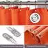 LuxusKollektion Duschvorhang Waffelstoff orange 182x198cm mit Metallringen