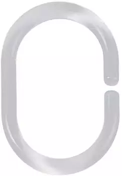 Spirella C-Minor Duschvorhangringe transparent, 12 Stück (10.40076)