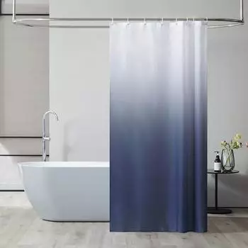 LuxusKollektion Duschvorhang Textil (Polyester), dunkelblau, 120x200cm