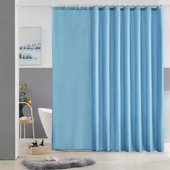 LuxusKollektion Duschvorhang Überlänge hellblau, 275x180cm, Anti-Schimmel