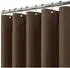 LuxusKollektion Duschvorhang Leinen, braun, 275x182cm, mit Metallringen