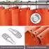 LuxusKollektion Duschvorhang Waffelstoff orange 122x182cm mit Metallringen