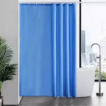 LuxusKollektion Duschvorhang Überlänge Anti-Schimmel blau Polyester 180x210cm