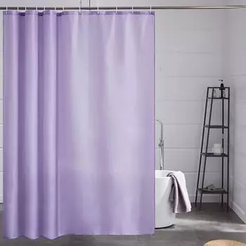 LuxusKollektion Duschvorhang Stoff 180x200cm lila, Anti-Schimmel