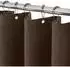 LuxusKollektion Duschvorhang Leinenoptik 92x182cm braun, wasserdicht, mit Metallringen