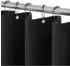 LuxusKollektion Duschvorhang Leinenoptik 92x182cm schwarz mit Metallringen