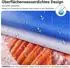 LuxusKollektion Duschvorhang Sea Blue Textil 240x200cm, Anti-Schimmel, wasserabweisend