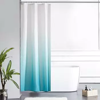 LuxusKollektion Duschvorhang Textil Polyester 90x180cm aquamarin, wasserabweisend, schimmelresistent