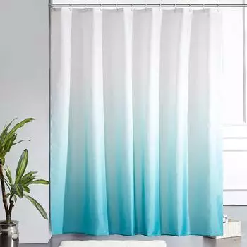 LuxusKollektion Duschvorhang Textil 200x200cm aquamarin, antibakteriell