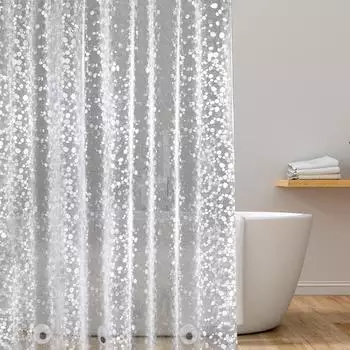 LuxusKollektion Duschvorhang transparent, wasserdicht, 120x200cm, EVA, Magnet