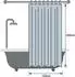 LuxusKollektion Duschvorhang transparent, wasserdicht, 120x200cm, EVA, Magnet