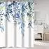 LuxusKollektion Duschvorhang Textil 200x240cm blau, wasserdicht, Anti-Schimmel