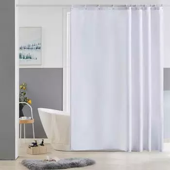 LuxusKollektion Duschvorhang 180x180cm wei&szlig;, wasserdicht, Anti-Schimmel