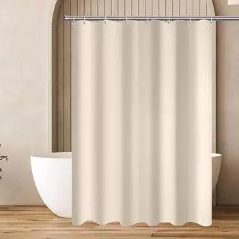 LuxusKollektion Duschvorhang 90x90cm, beige, Antischimmel, wasserabweisend