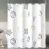 LuxusKollektion Duschvorhang Seestern-Muster 300x200cm, wasserabweisend, Polyester