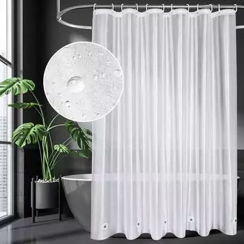 LuxusKollektion Duschvorhang transparent, 180x180cm, magnetisch, wasserdicht