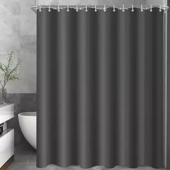 LuxusKollektion Duschvorhang dunkelgrau, wasserabweisend, antischimmel 200x220cm