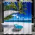 LuxusKollektion Duschvorhang Strand-Motiv, Polyester, wasserabweisend, 180x180cm