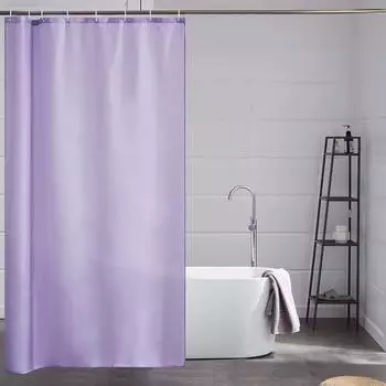 LuxusKollektion Duschvorhang Textil lila 120x200cm, Anti-Schimmel, wasserdicht