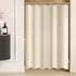 LuxusKollektion Duschvorhang 80x200cm, Polyester, beige, wasserabweisend, antischimmel