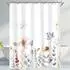 LuxusKollektion Duschvorhang Blumen 160x160cm, wasserabweisend, Polyester