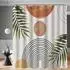 LuxusKollektion Duschvorhang Blätter Linie 240x180cm, Polyester, 16 Ösen