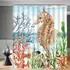 LuxusKollektion Duschvorhang Seepferdchen-Motiv 180x200cm, Polyester, wasserabweisend
