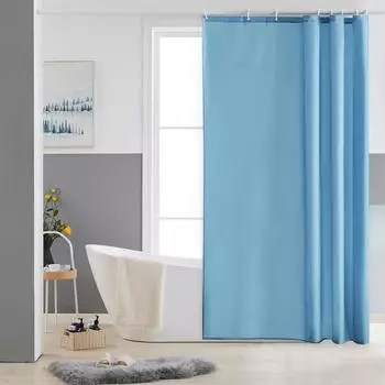 LuxusKollektion Duschvorhang Polyester hellblau 120x180cm